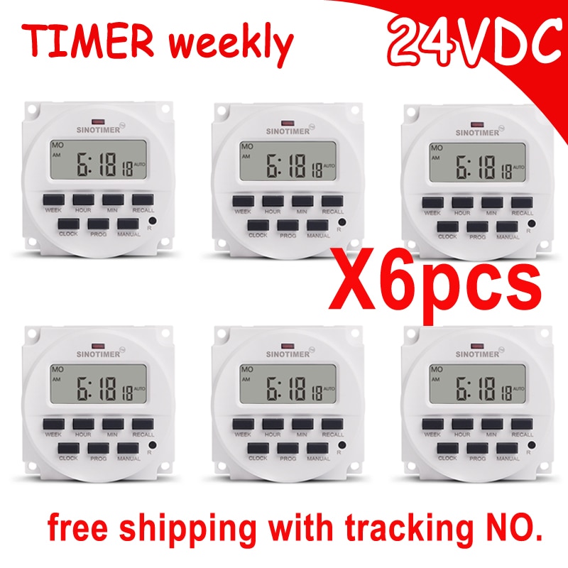 SINOTIMER Digital Programmable 24V DC/AC Time Switch control Time Relay