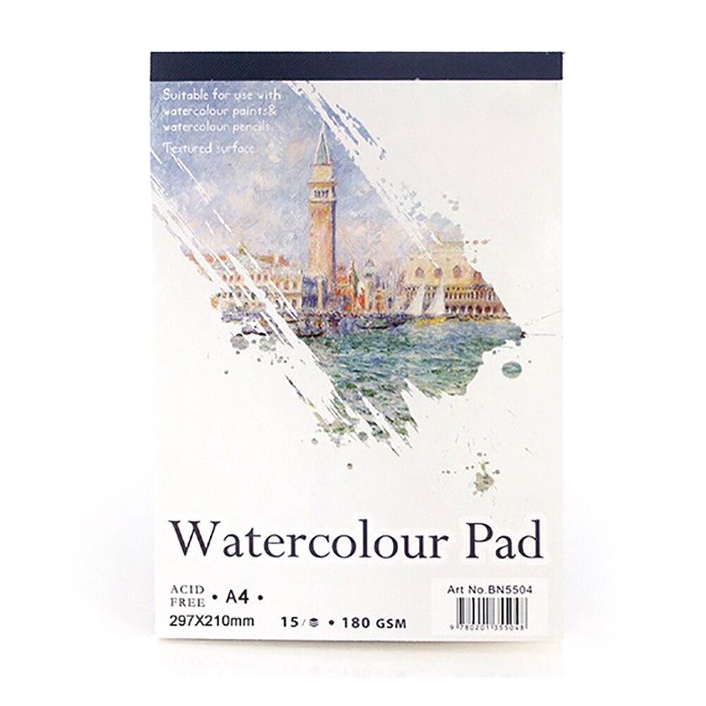 A3 A4 A5 Watercolor Paper Sketchpad Blank Painting Drawing Diary Hardcover Sketch Book Stationery Notebook Art Supplies: A4