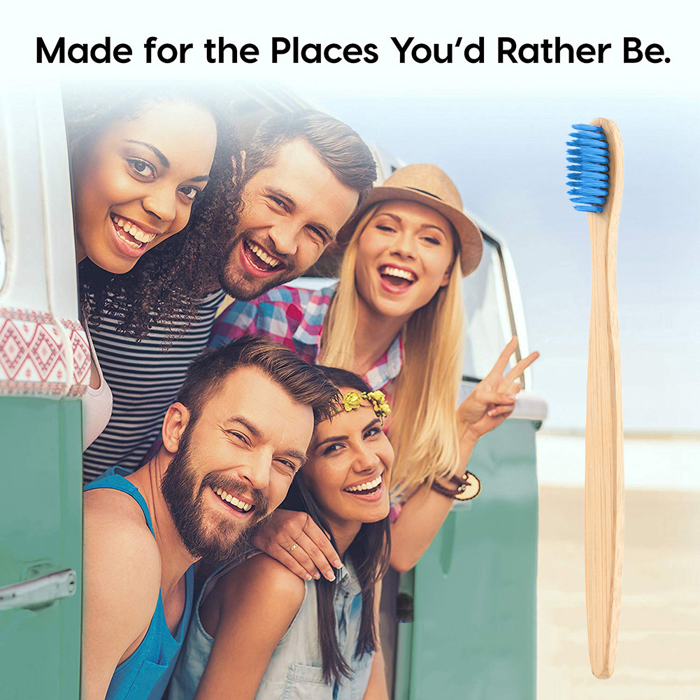 Cepillo de dientes de bambú Natural pelo suave mango de bambú suave cerdas cepillo de dientes adulto adecuado para Gingival frágil