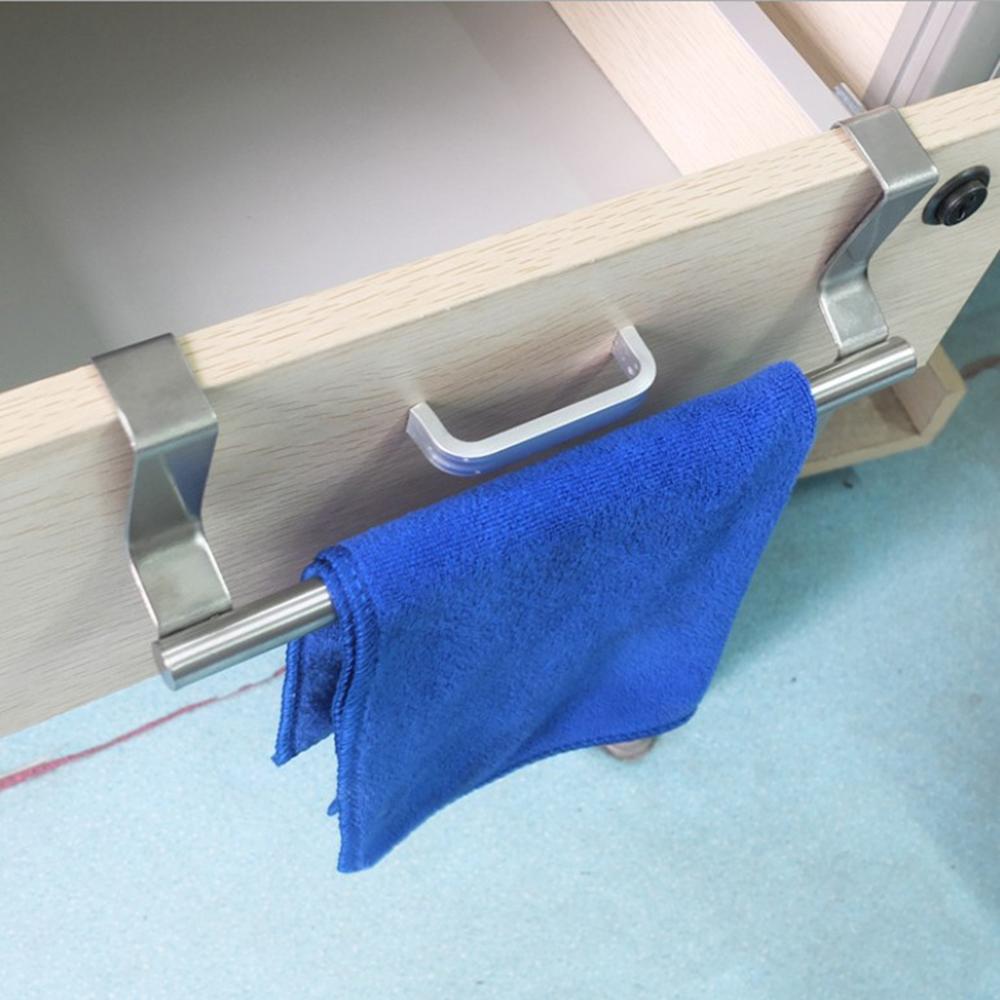 Rvs Handdoekenrek Over De Deur Kast Kast Hanger Handdoek Houder Badkamer Keuken Organizer Rack Rail Handdoeken Bar