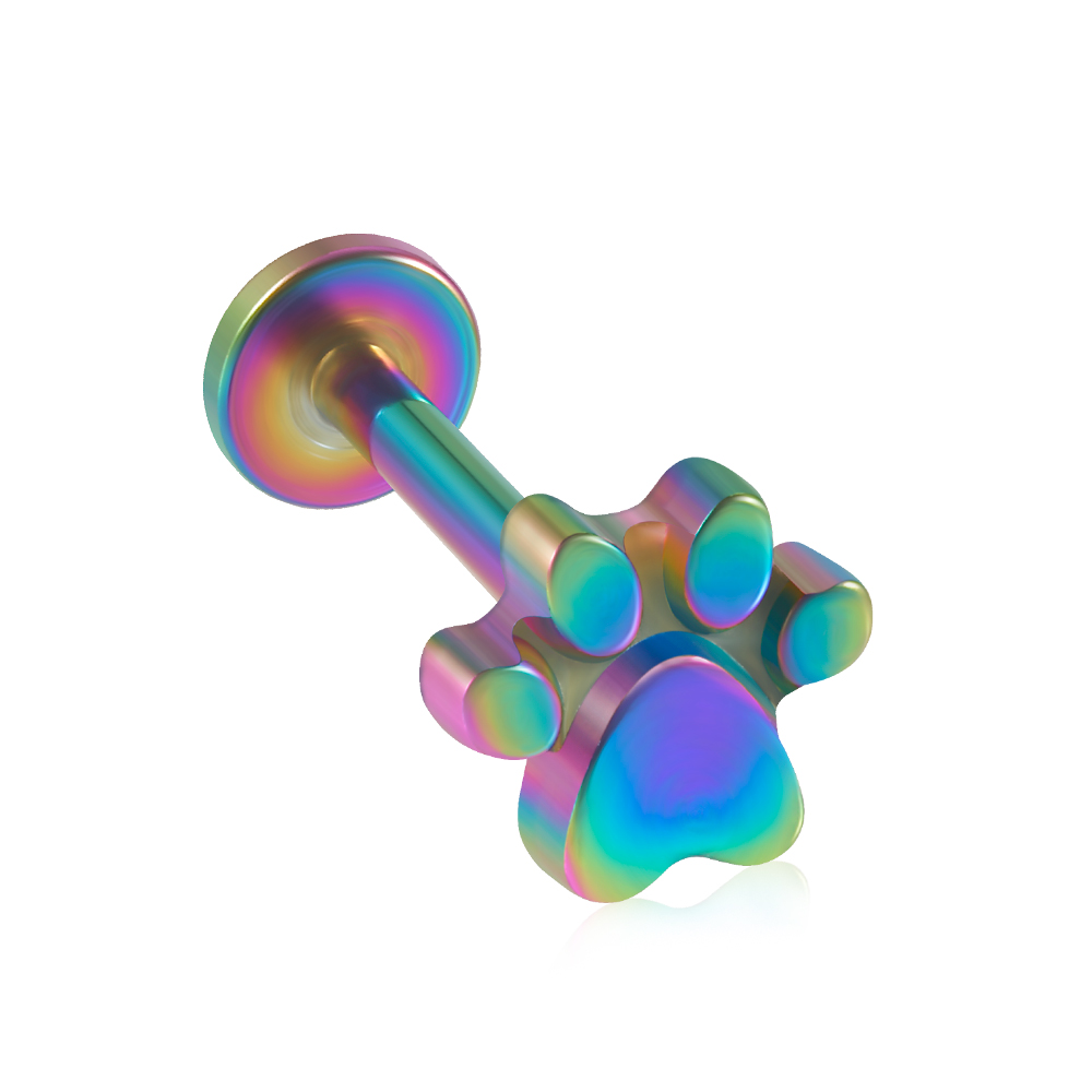 Boucle d'oreille Marquise en acier chirurgical, filetage interne plaqué or, Tragus, Cartilage, Helix, Labret, clous à lèvres, bijoux, 1 pièce: COULEUR OR ROSE