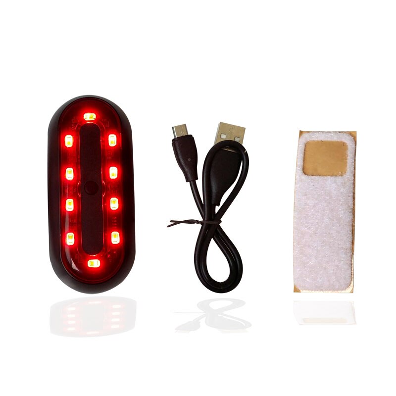 Motorcykelhjälm nattlampa led cykelremsa säkerhetssignal varningsljus universal led motorcykelhjälm bakljus: A