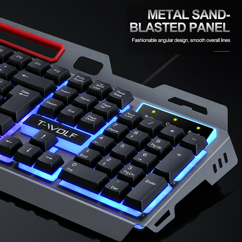 Gaming Toetsenbord En Muis Pc Rgb Backlit Toetsenbord Rubber Keycaps Bedraad Toetsenbord Muis Gamer Gaming Muis