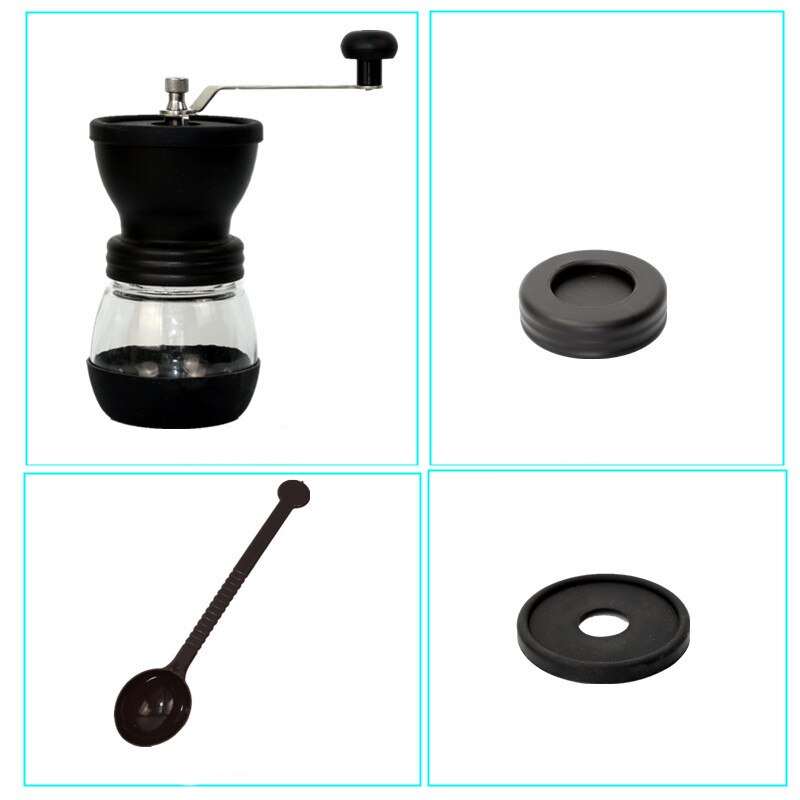 Manual coffee bean grinder hand-cranked grinder household small-scale washed ceramic grinding core manual grinder: 2