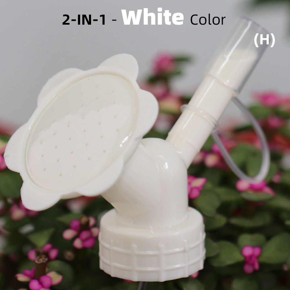 2- i -1 kapsyl sprinkler hem trädgård mini vattenkanna dubbelt huvud vattenpip bonsai munstycke för inomhus utomhus planta planta: Vit