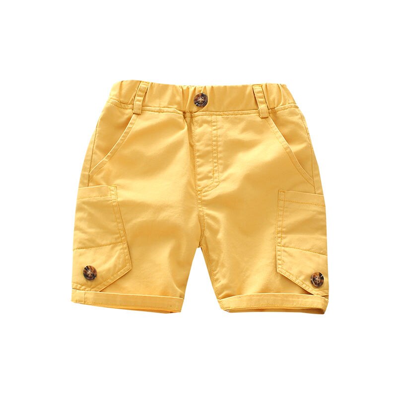 Shorts d'été en coton pour enfants, pantalons courts de plage et de sport, de couleur unie, P28,
