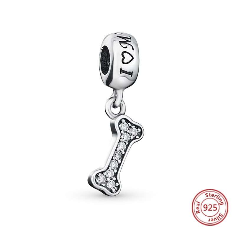 925 Sterling Zilver Hondenbot Bedel - Ik & Mijn Vriend voor Europese Armbanden
