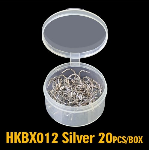 20pcs/Box Fishing Hook 2/4/6/8/10# Triple Fishhook High Carbon Steel Antirust Treble Hooks Carp Catfish Anzol Peche Tackle: Sliver / 6