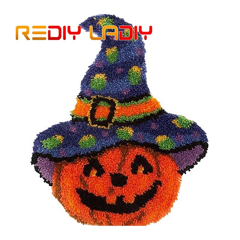 Trava gancho kit tapete crocheting tapete santa pai fio acrílico impresso cor lona almofada tapete crochê tapeçaria sofá decoração: ZD533