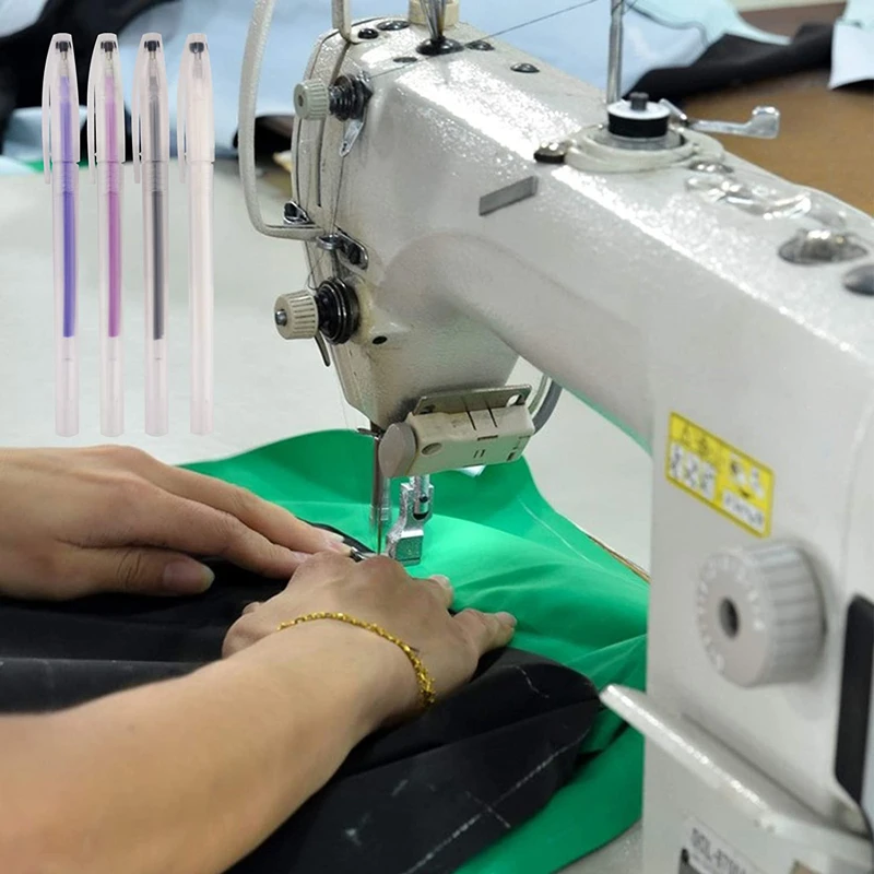 Stylo marqueur pour tissu disparaît à haute température, recharge effaçable pour tissu Patchwork, en cuir PU, outils de couture, 4/12/20 pièces