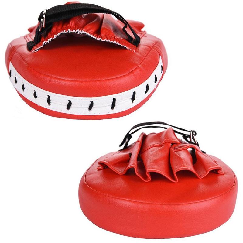 Arco de boxeo Muay Thai mano objetivo Sanda entrenamiento grueso bisel PU blanco dedo arco cinco Taekwondo Anti-sísmico pie T8T6