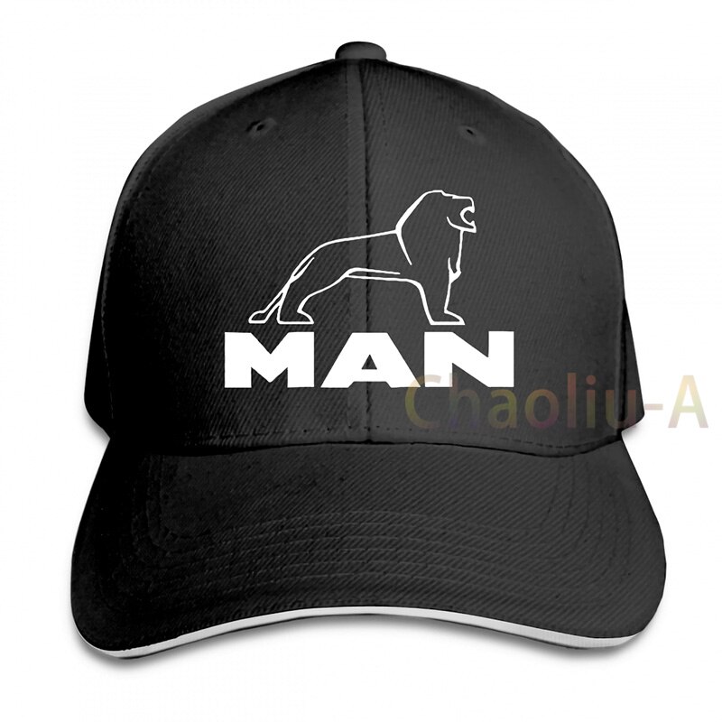 CAMION MAN LOGO TGX TGL TGM TGS AUTOTRAZIONE TRUCK DRIVER REGALO berretto da Baseball uomo donna Trucker Cappelli di modo cappuccio regolabile: 1-Black