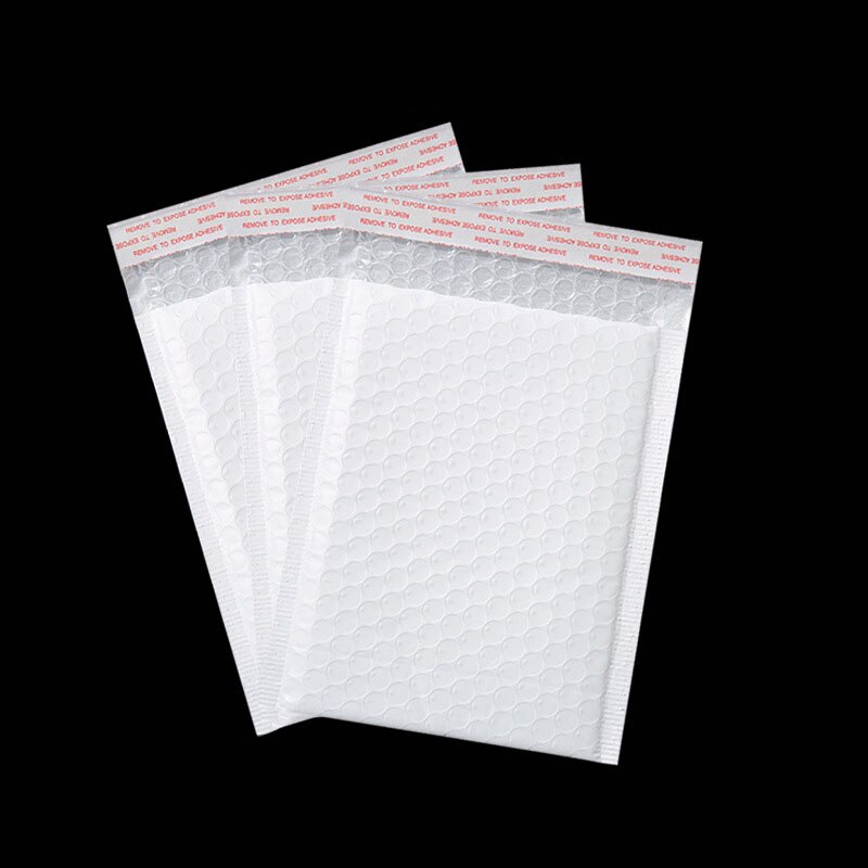 100Pcs Bubble Mailers Pearl White Plastic Bubble Envelope Business Packaging Bags With Bubble Padded Envelope