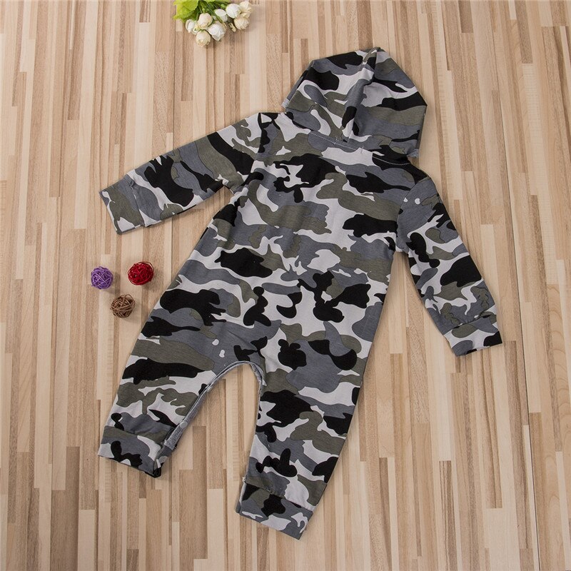 Baby Baby Jongen Meisje Camouflage Hooded Romper Jumpsuit Lente Herfst Outfits Overalls Kleding