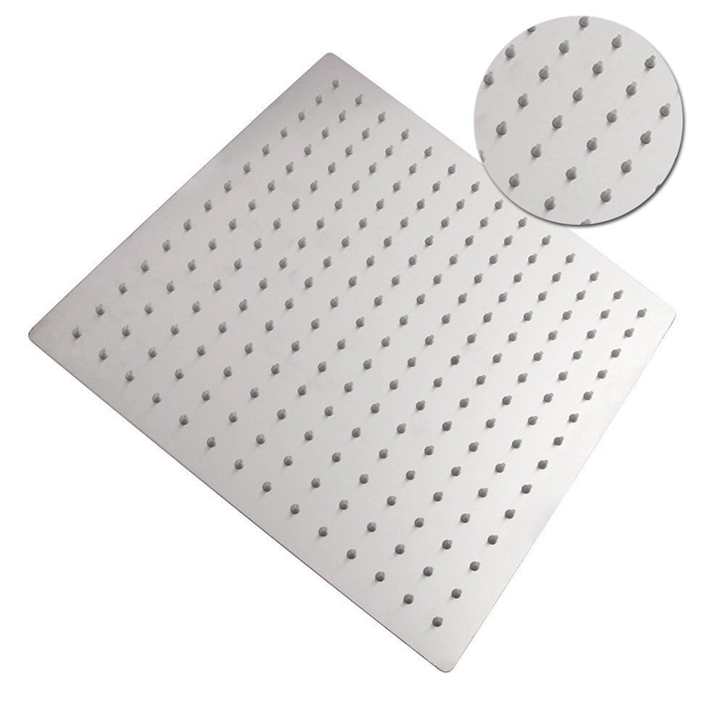 Chrome Polished Ultrathin Shower Head 16/20 inch Square Rainfall Shower Head Bathroom Large Flow Showerhead rain shower