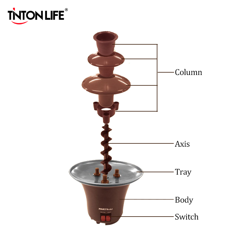 Tinton life mini chokolade springvand chokoladesmeltning med varme fondue maskine