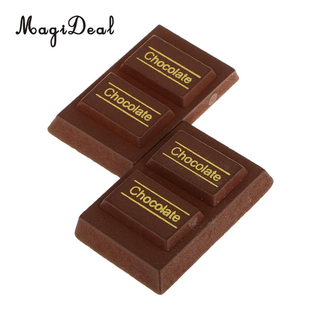 MagiDeal Wooden Magnet Connected Chocolate Simulation Food Play House Kitchen Toy Kids Pretend Play 5x6cm