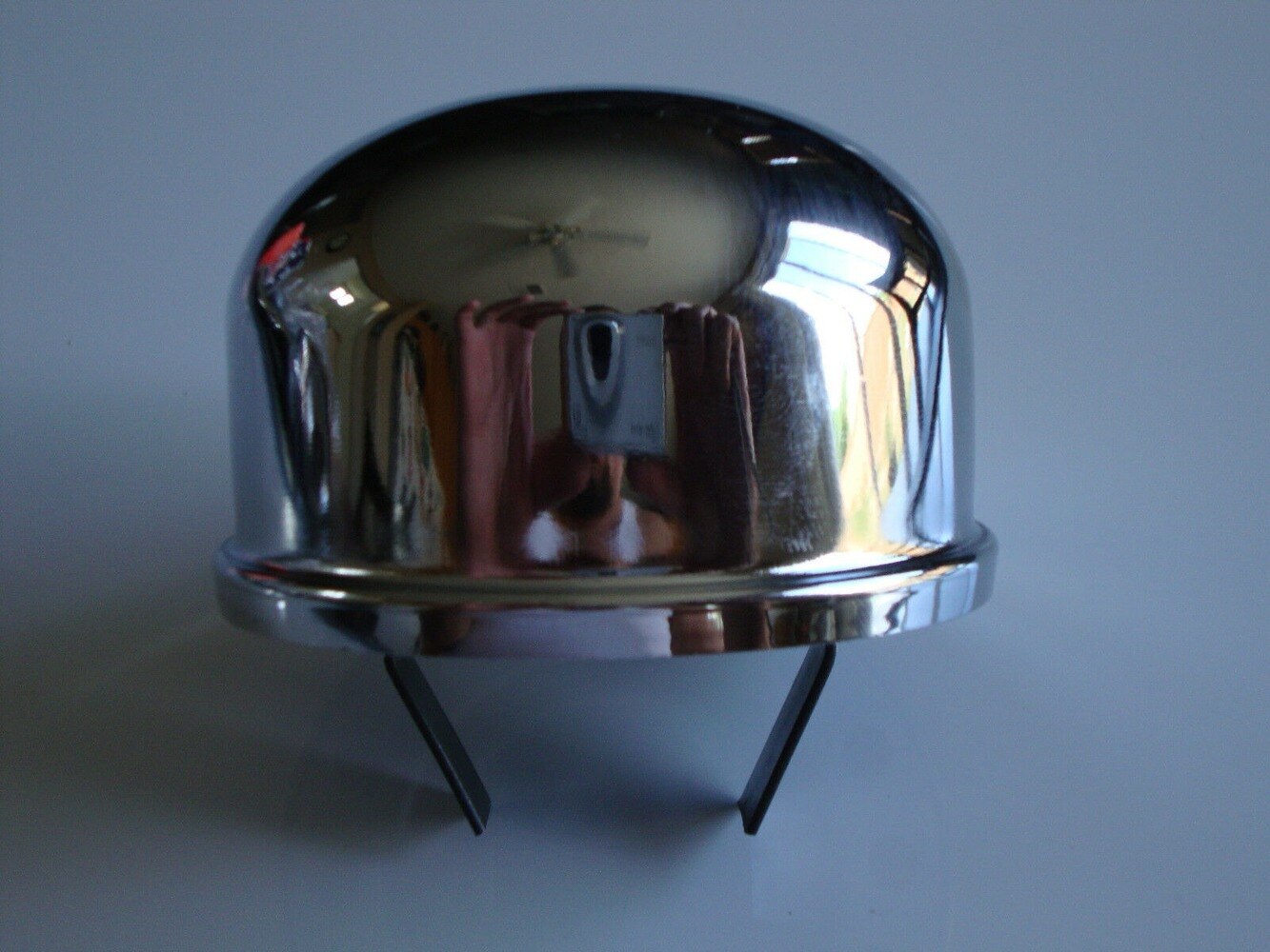 CHROME BREATHER PUSH IN OIL FILLER CAP SBC 283 327 350 RAT ROD ROD #4802