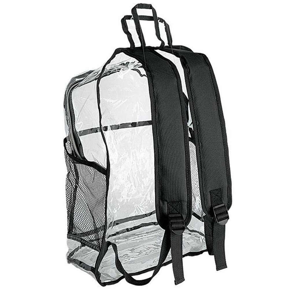 Aelglacial sac à dos Transparent PVC épaule étanche femmes adultes étudiants voir à travers Bookbag sac à dos ordinateur portable 606
