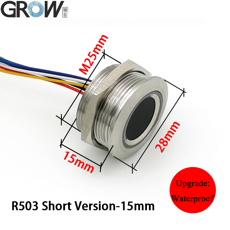R503 RGB anneau indicateur lumineux LED contrôle rond Module d'empreintes digitales contrôle d'accès Arduino: Black