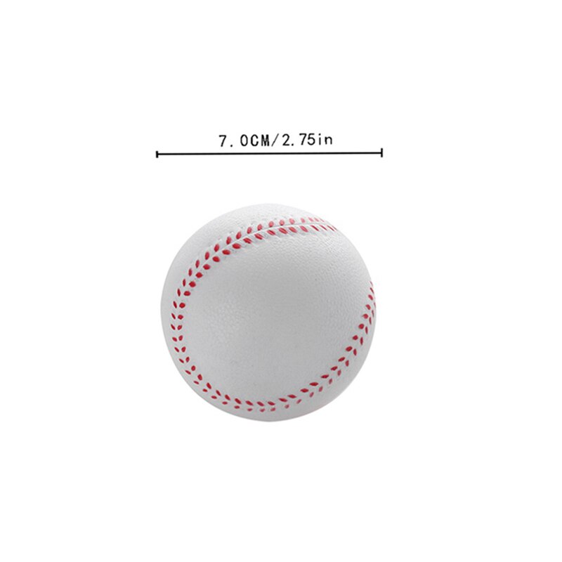 Vitt och gult barn baseball bas jorden träning boll skum softball student mjuk baseball pu baseballdiameter: Vit diameter 7cm
