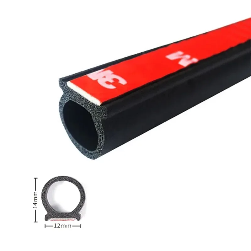 4 meter vorm B P Z Big D autodeurafdichtingsstrip EPDM-rubber Geluidsisolatie Tochtstrip Geluiddichte autodichting Sterke lijm: WHITE