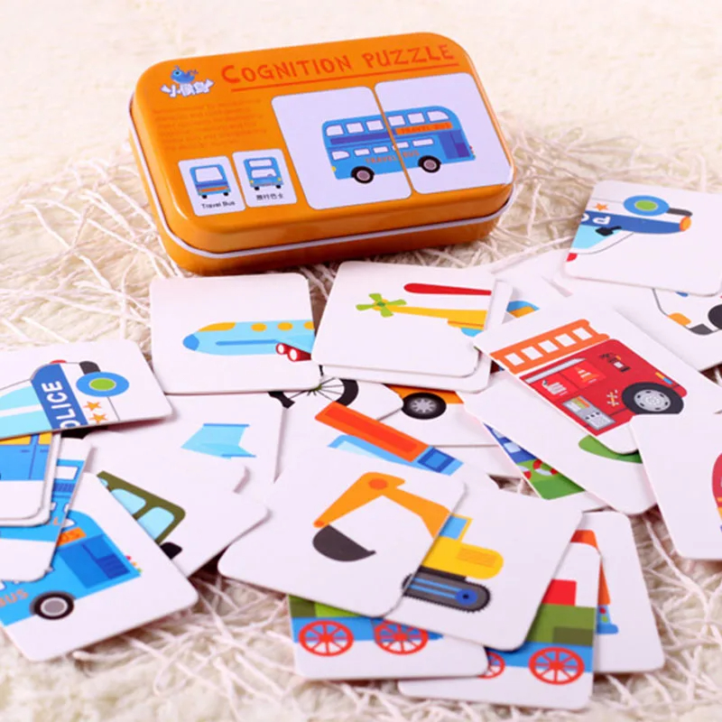 Rompecabezas para bebés, juguetes educativos Montessori, juegos de rompecabezas 3D de madera, caja de hierro, rompecabezas para niños, rompecabezas de madera para niños de 2 a 3 a 4 años: plum