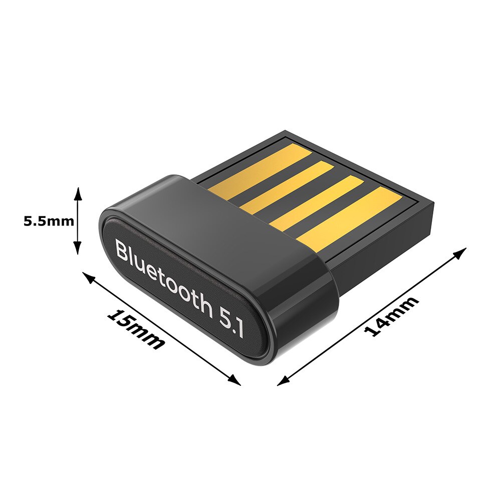USB Bluetooth Adapter 5.1 Computer Bluetooth Transmitter Driver-free Bluetooth Audio Receiver for Headset mouse keyboard