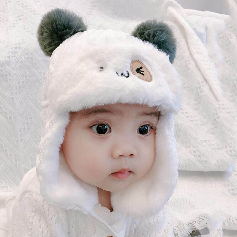 Baby Boys Girls Hat Kids Children Cute Ear Flap Muff Winter Warm Plush Cotton Cap: BG