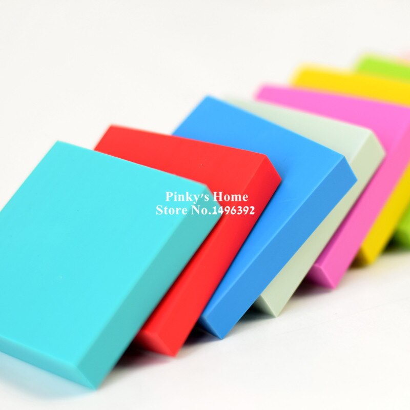 Goma de borrar para grabado , sello cuadrado de goma de ladrillo, Color caramelo para álbum de recortes