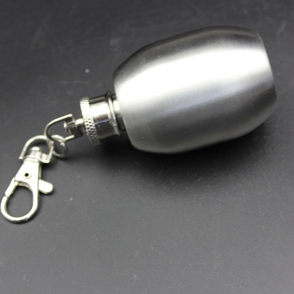 2oz Stainless Steel Mini Hip Flask with Keychain Screw Cap Portable Alcohol Flask Liquor Whiskey Bottle Outdoor Travel