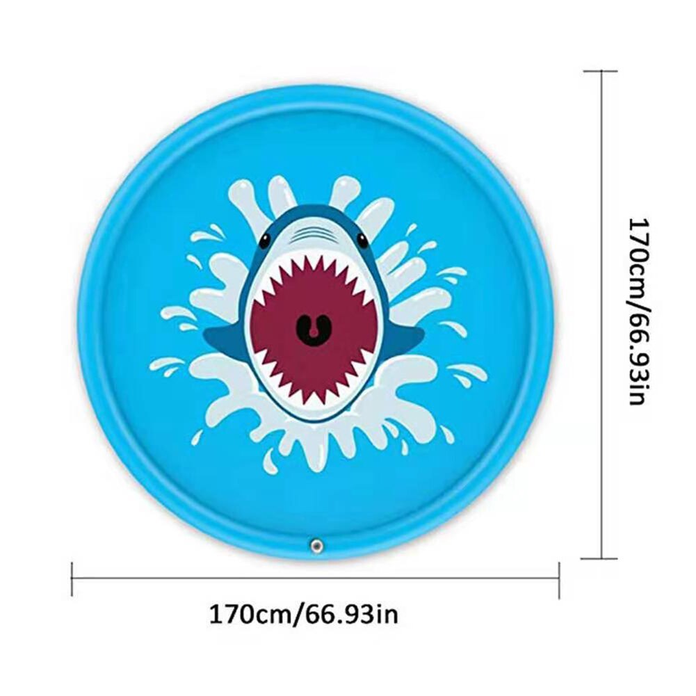 170/140/100cm Kids Inflatable Water spray pad Round Water Splash Play Pool Playing Sprinkler Mat Yard Outdoor Fun Swimming Pools: 170cm blue