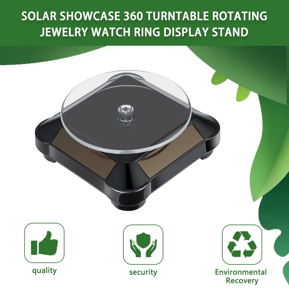 à la solaire batterie 360 rotatif platine présentoir tour Table plaque pour anneau collier Bracelet bijoux