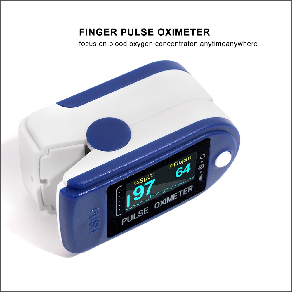 Oxímetro de pulso para dedo, Monitor de oxígeno en sangre, saturación de oxígeno, salud en el hogar (sin batería), en 24 horas