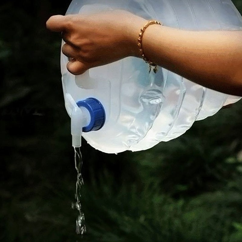 draussen Wasser Eimer Reise Camping Faltbare faltbare Überleben Anwendbar Wasser Flasche Container Tragbare Wasser Lagerung Taschen