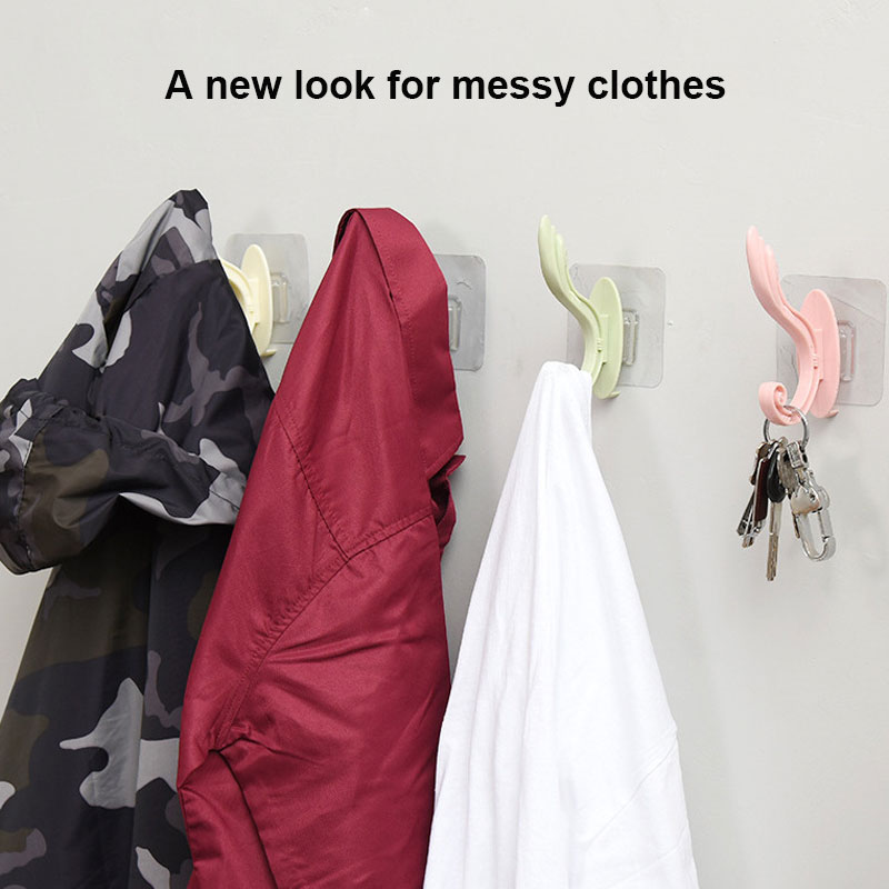 Grote naadloze haak stijl hanger haak antislip dubbele haak kledinghaak deurhaak badkamer organizer