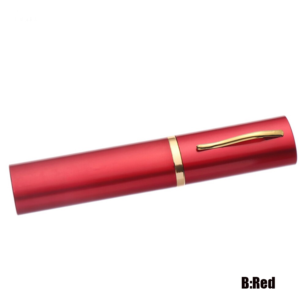 Leuke Aluminiumoxide Etui Metalen Glazen Doos Vrouwen Mannen Mini Draagbare Leesbril Zonnebril Case Eyewear Protector: B red