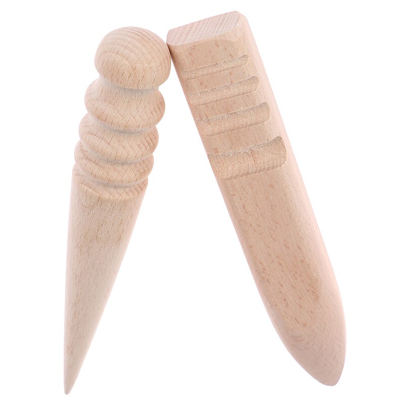 Varilla de bruñido hecha a mano, cortador de bordes artesanales de cuero, herramienta para peletería de madera redonda