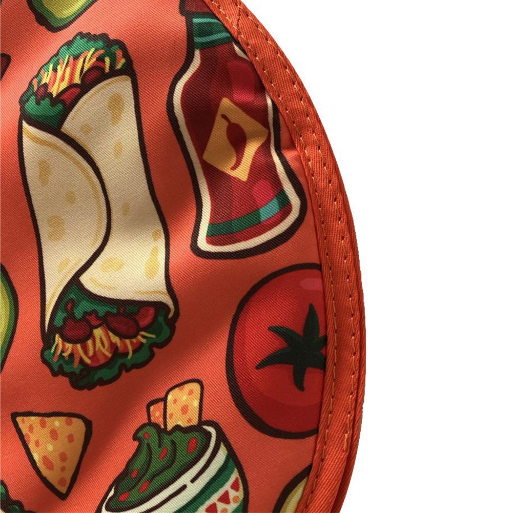 Burrito – sac en tissu de 12 pouces, Portable, pochette chauffante pour Tortilla, pour la maison, pour micro-ondes, Restaurant, crêpes, farine imprimée résistante à la chaleur