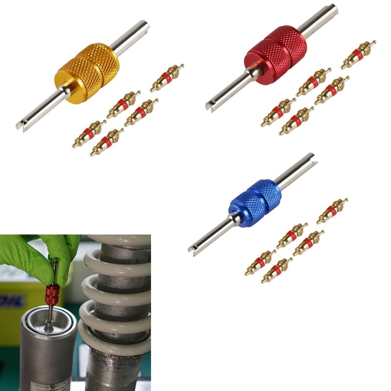 NICECNC 5pcs High Pressure Schrader Shock Fill Valve Cores Universal for Motorcycle ATV UTV Snowmobile AUTO Shock Valve