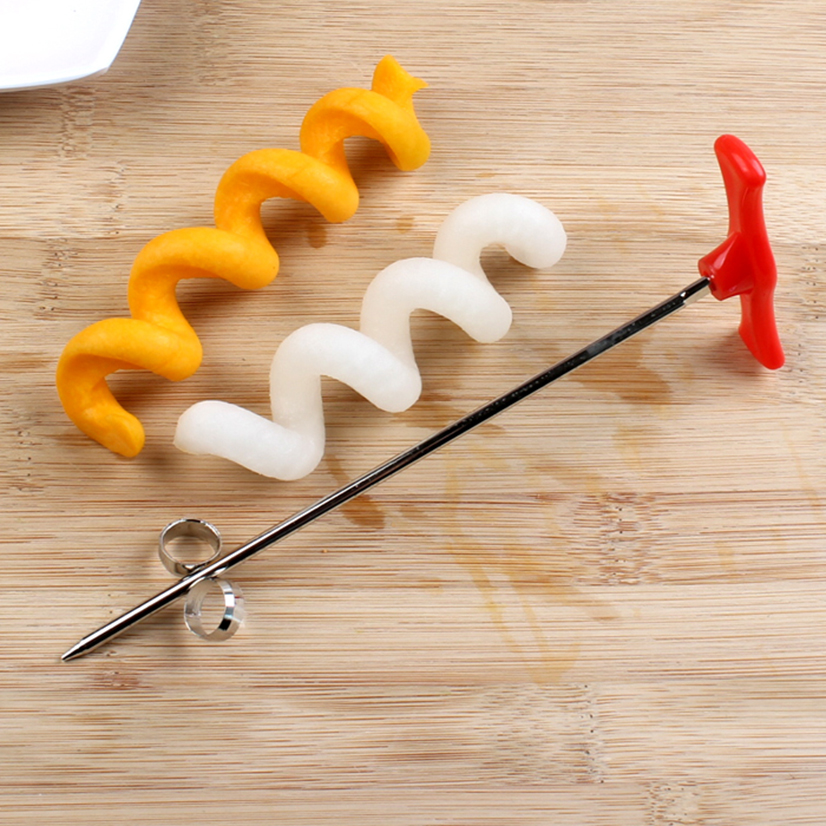 Groenten Spiraal Mes Carving Tool Aardappel Wortel Komkommer Salade Chopper Handleiding Spiraal Schroef Slicer Cutter Spiralizer