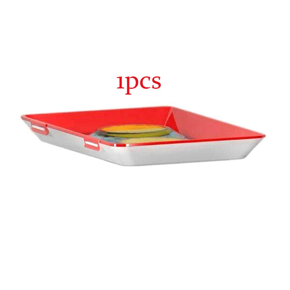 Food Preservation Tray Stackable Food Fresh Tray Magic Elastic Fresh Tray Reusable Food Storage Container 4 Colors To Choose: red 1pcs
