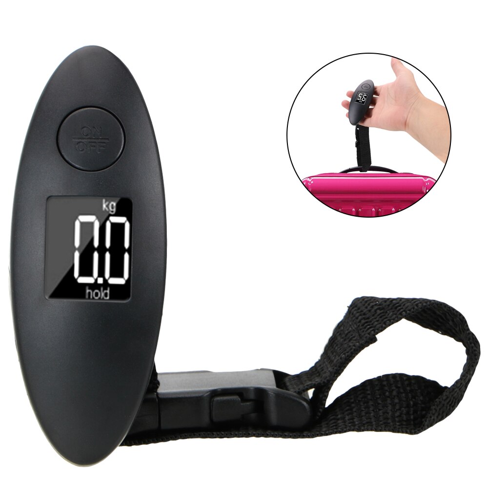 Báscula De Equipaje Portátil Sin Pilas ECSiNG - Pesa Hasta 50kg/110lb, Pantalla LCD Retroiluminada, Ideal Para Viajes Y Evitar Excesos En El Aeropuerto