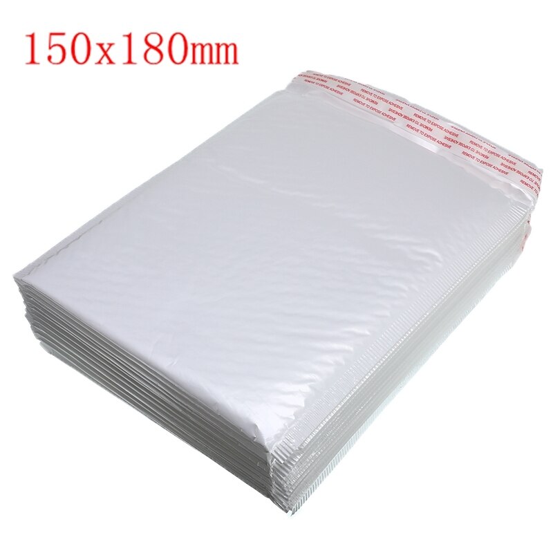 50 PCS/Lot White Foam Envelope Mailing Bag Different Specifications Bubble Mailers Padded Envelope Mailing Bag: 150x180mm