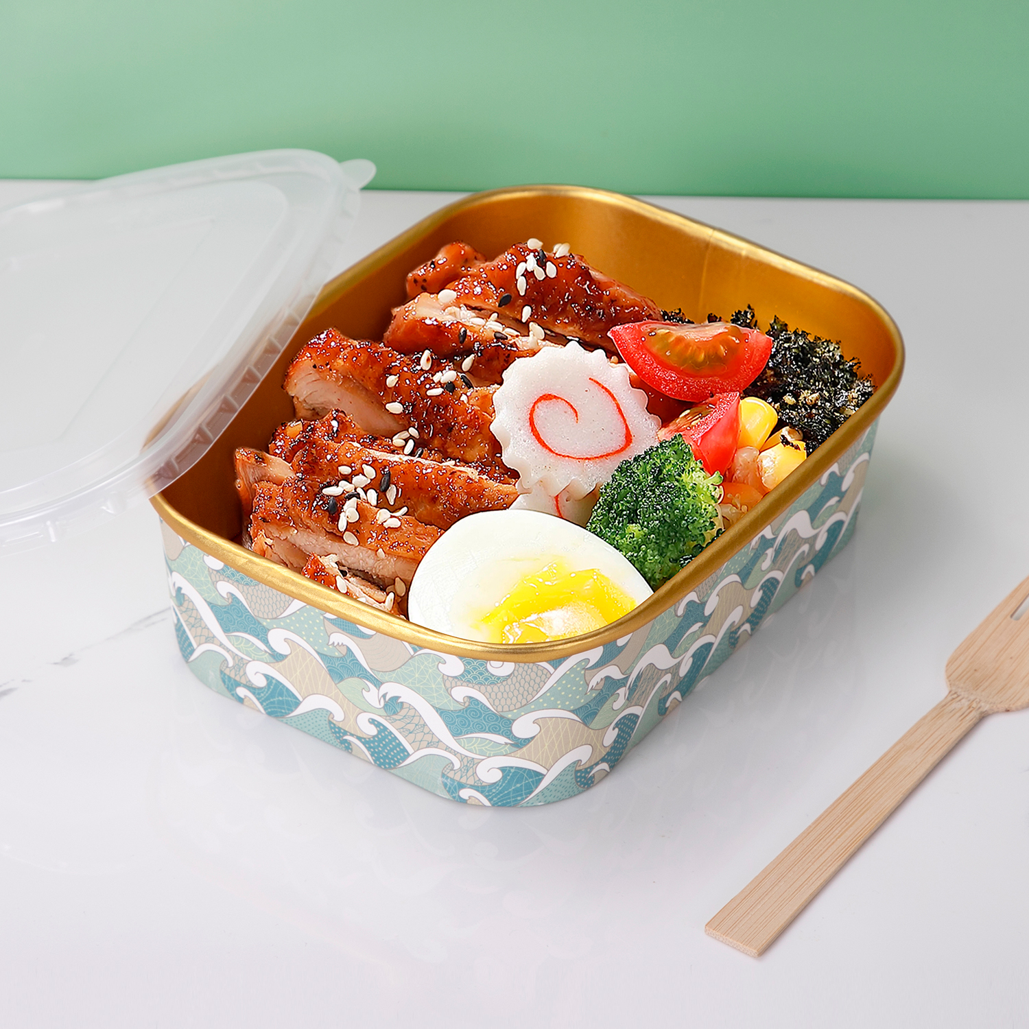 50 st engångsmatlådor, pappersskålar, fyrkantiga förpackningslådor, tjocka pappersmatlådor, breda tallrikar med grund öppning, fyrkantiga lådor