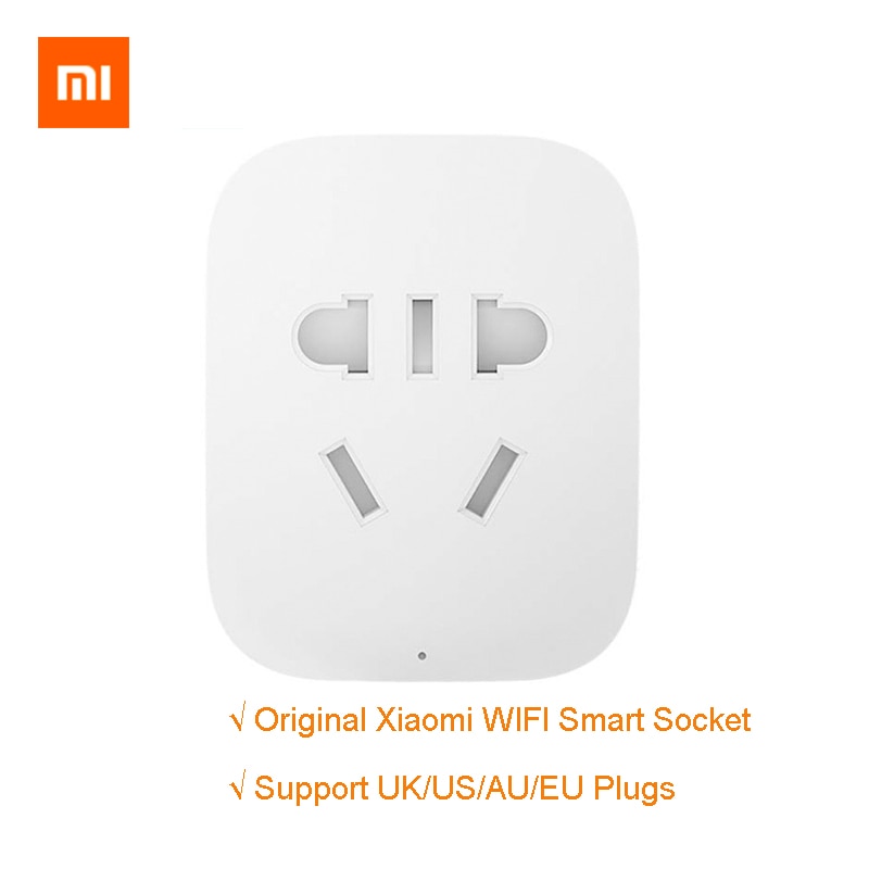 100% Original Xiaomi Smart Socket Plug Basic WiFi Wireless Remote Socket Smart Travel Adapter Power on and off UK/US/AU/EU Plugs