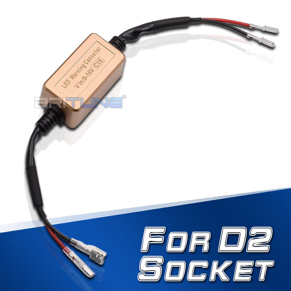 Anti Flicker LED Canbus Decoder H7 H4 H1 H11 D2 LED Headlight Resistor Error Free Canceller Harness Car Light Accessories Tuning: For D2 Socket