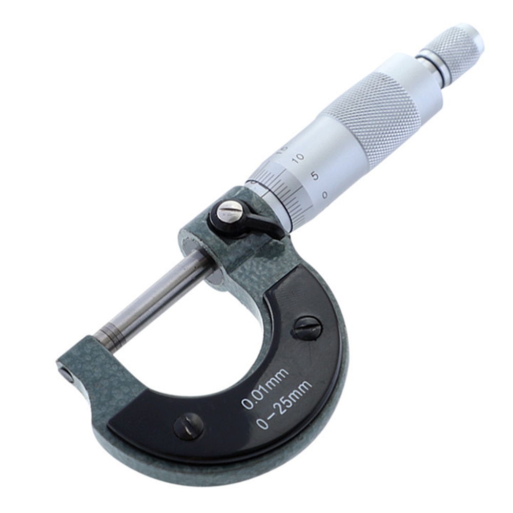 Mikrometer nøjagtigt måleværktøj 0-25mm 0.01mm udvendig ekstern metrisk gauge mikrometer maskinmester måling