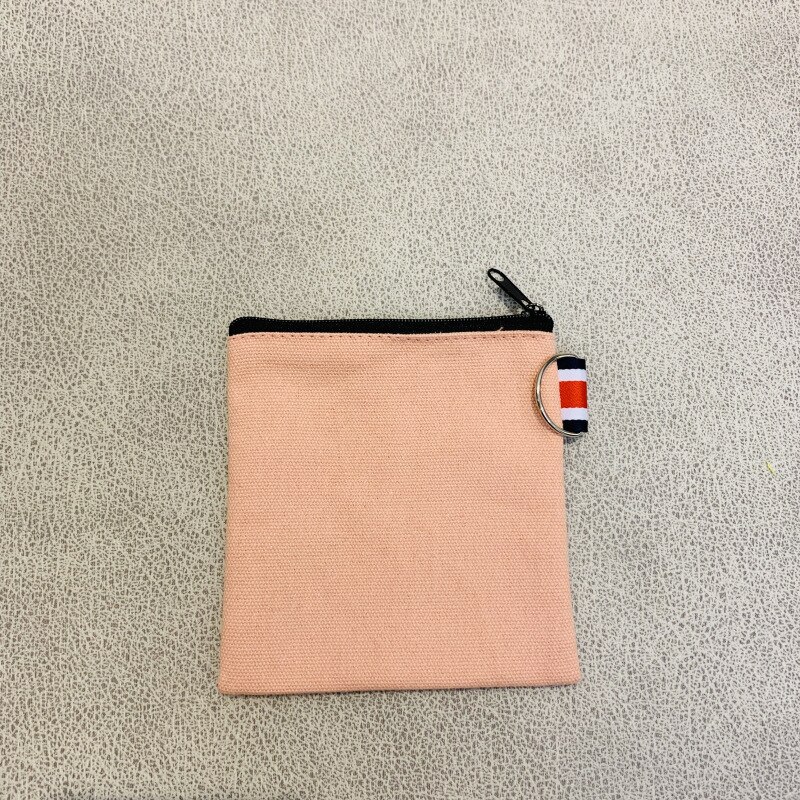 Handmade della Tela di canapa del Panno Della Chiusura Lampo Della Borsa Della Moneta Tasca FAI DA TE Studente Eco Cambiamento Del Raccoglitore del Supporto di Carta Della Frizione Delle Donne Degli Uomini Della Signora Moneta Originale borsa: Colore rosa