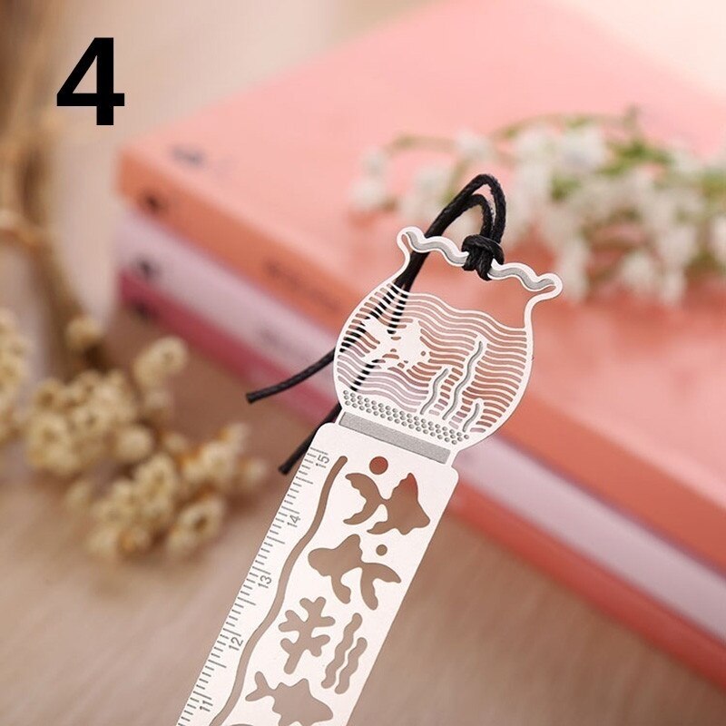 Reglas de bolsillo de acero inoxidable, balanza métrica grabada como marcador, accesorios Kawaii, regla bonita, 2 uds.: 4
